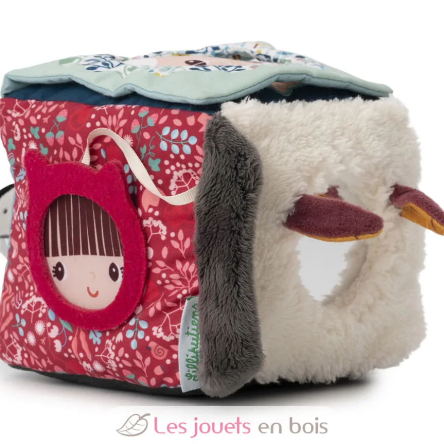 Cube d'activités Louis le loup en tissu - Lilliputiens