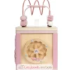 Cube de motricité en bois rose - Small Foot