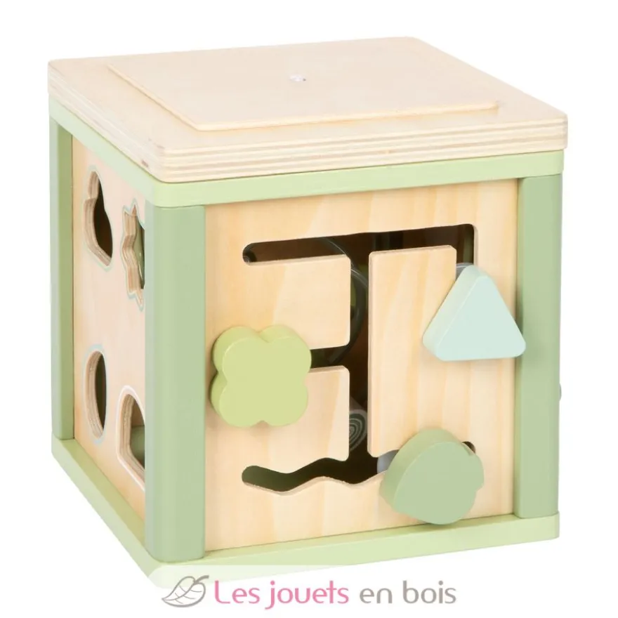 Cube de motricité en bois vert - Small Foot