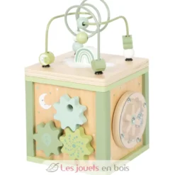 Cube de motricité en bois vert - Small Foot