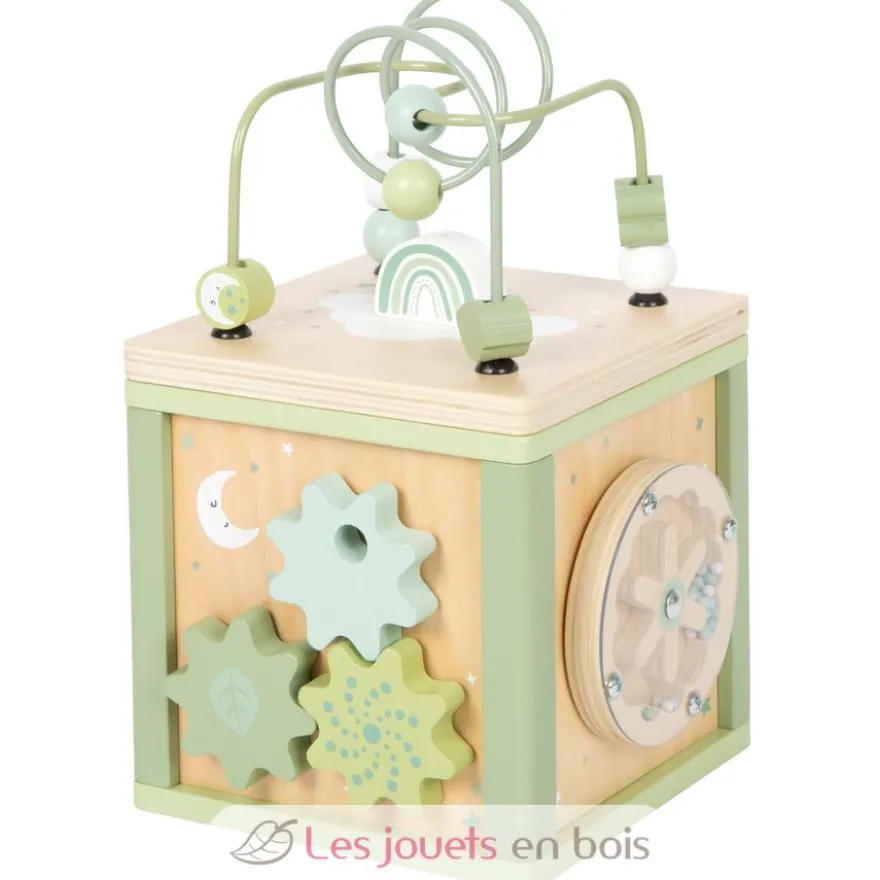 Cube de motricité en bois vert - Small Foot