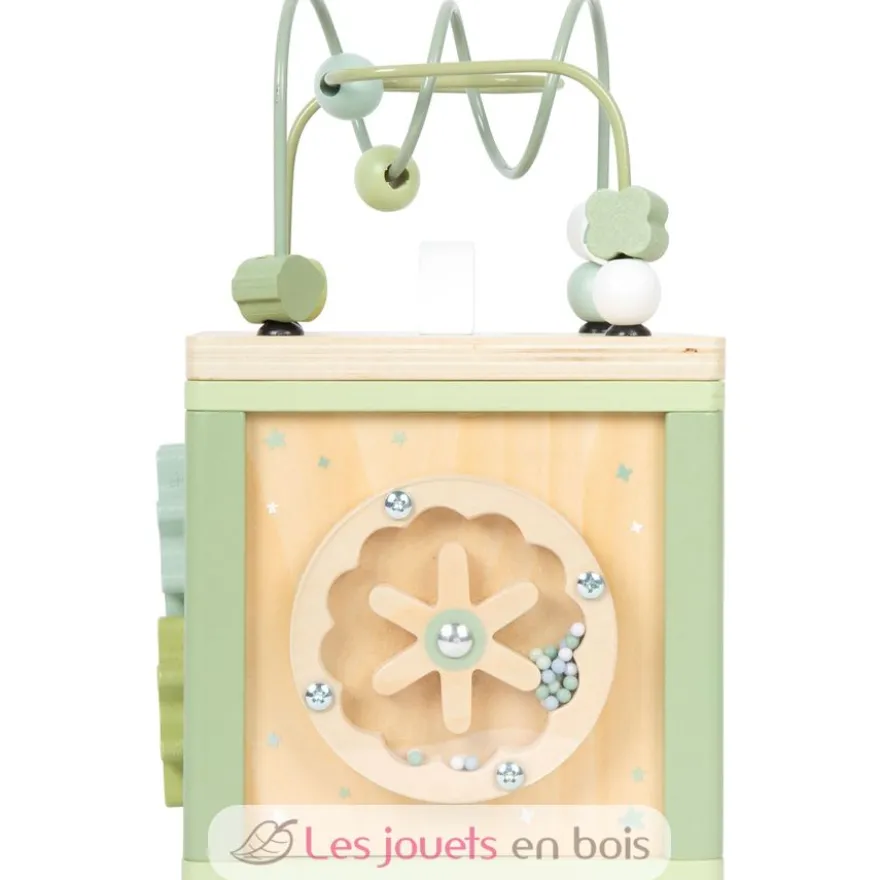 Cube de motricité en bois vert - Small Foot