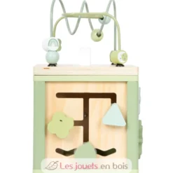 Cube de motricité en bois vert - Small Foot