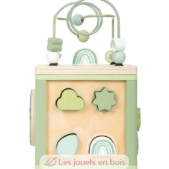 Cube de motricité en bois vert - Small Foot