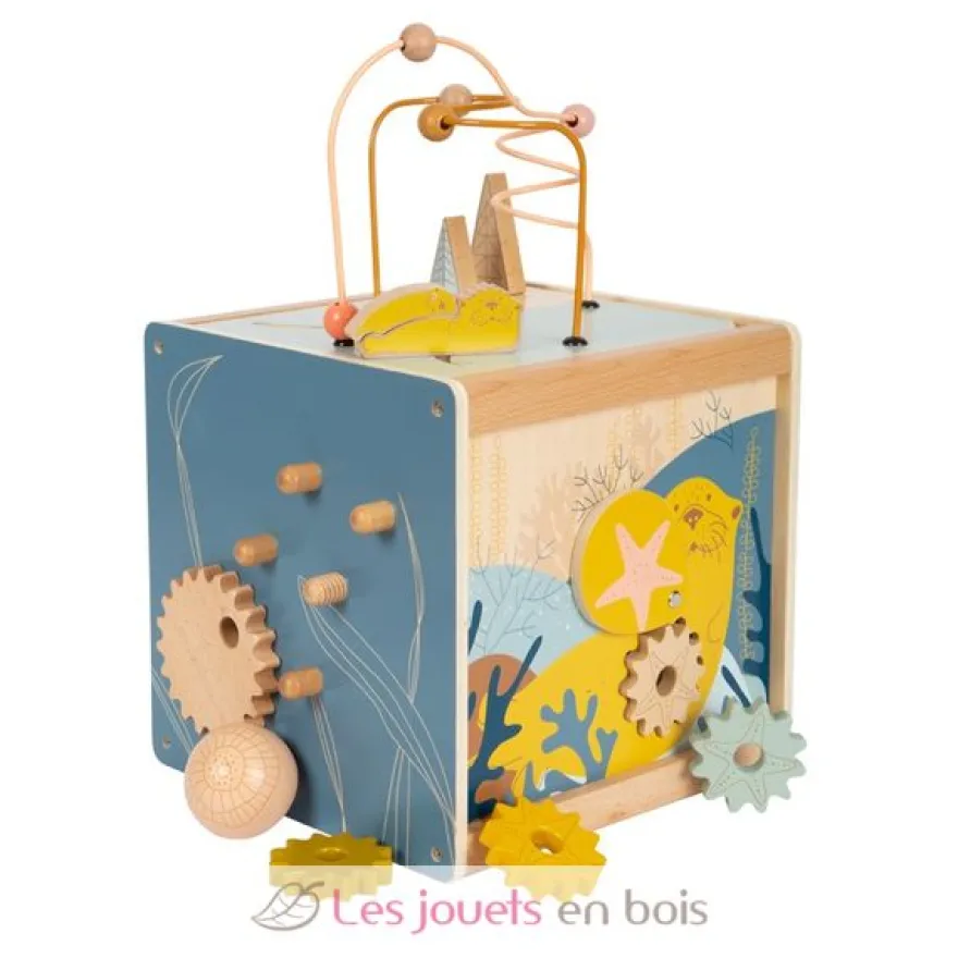 Cube de motricité Seaside bleu - Small Foot Compagny