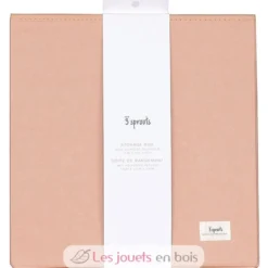 Cube de rangement recyclé uni argile - 3 Sprouts