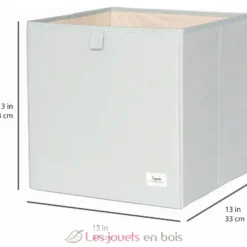 Cube de rangement recyclé uni vert - 3 Sprouts