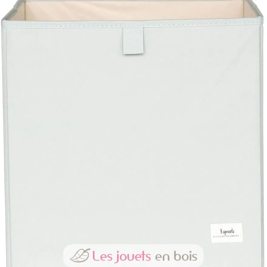 Cube de rangement recyclé uni vert - 3 Sprouts