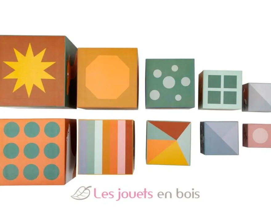 Cubes à empiler Safari marron