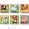 Cubes en bois animaux de la ferme - Melissa & Doug