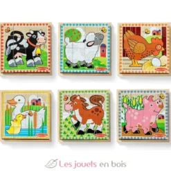 Cubes en bois animaux de la ferme - Melissa & Doug