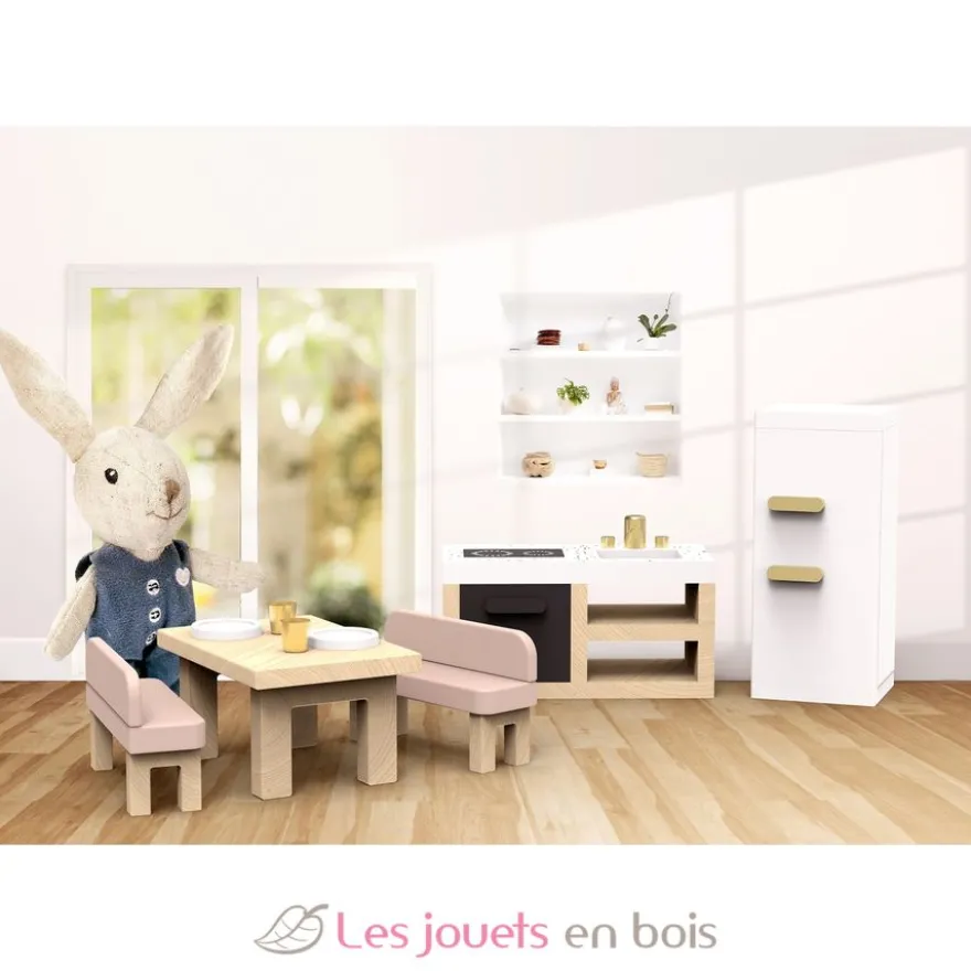 Cuisine de la maison de poupée lapin - Speedy Monkey