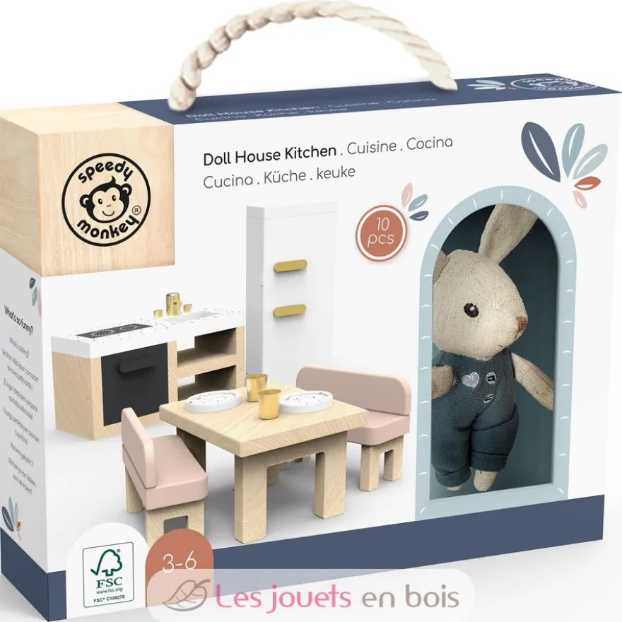 Cuisine de la maison de poupée lapin - Speedy Monkey