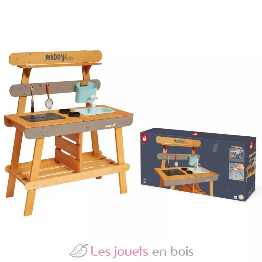 Cuisine d'extérieur en bois Muddy Lab marron - Janod