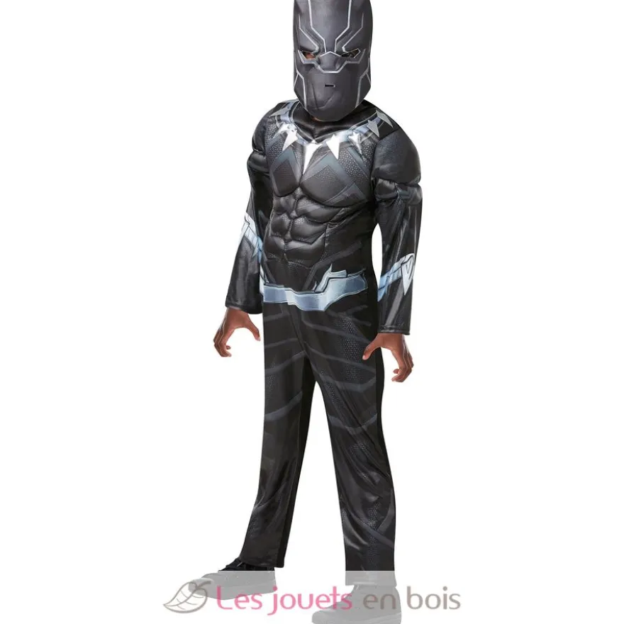 Déguisement Black Panther avec muscles 5-6 ans - Rubies
