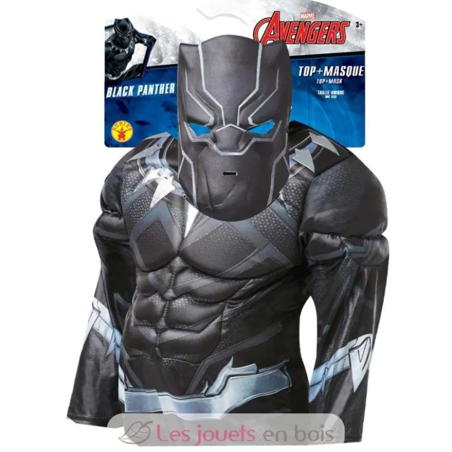 Déguisement Black Panther avec muscles 5-6 ans - Rubies