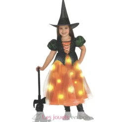 Déguisement lumineux sorcière orange 3-4 ans - Rubies