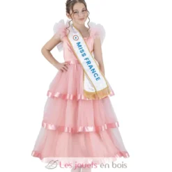 Déguisement Robe Miss France rose 140 cm - Chaks