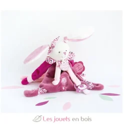 Doudou attache-sucette Cerise le lapin - Doudou et Compagnie