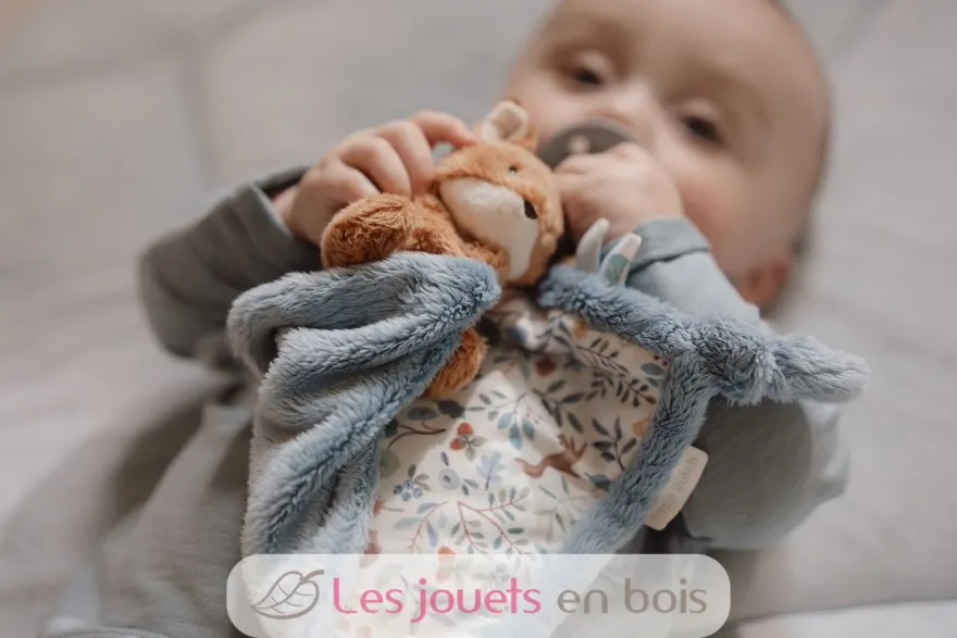 Doudou carré renard Forest Friends - Little Dutch