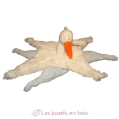 Doudou Cigogne Stephen 30 cm bleu et blanc - Happy Horse