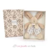 Doudou lapin beige sable 18 cm - Doudou et Compagnie
