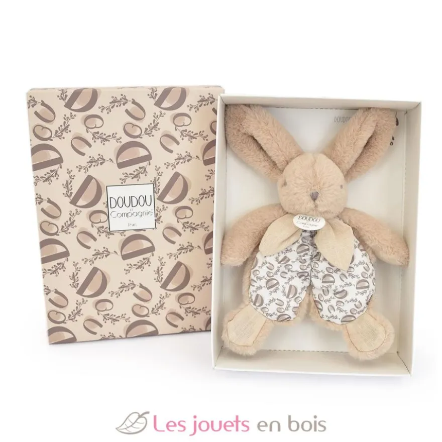 Doudou lapin beige sable 18 cm - Doudou et Compagnie