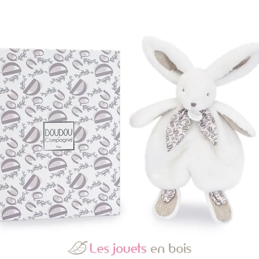 Doudou lapin blanc 29 cm - Doudou et Compagnie