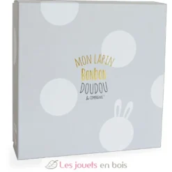 Doudou Lapin Bonbon taupe - Doudou et Compagnie