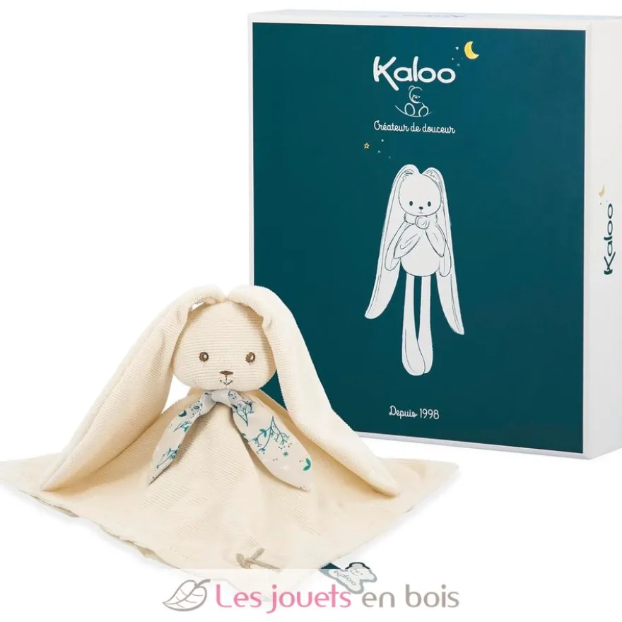 Doudou lapin crème Lapinoo 30 cm - Velours côtelé - Kaloo