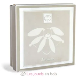 Doudou lapin pétales taupe 28 cm - Doudou et Compagnie