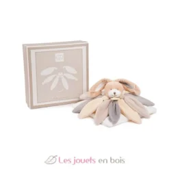 Doudou lapin pétales taupe 28 cm - Doudou et Compagnie