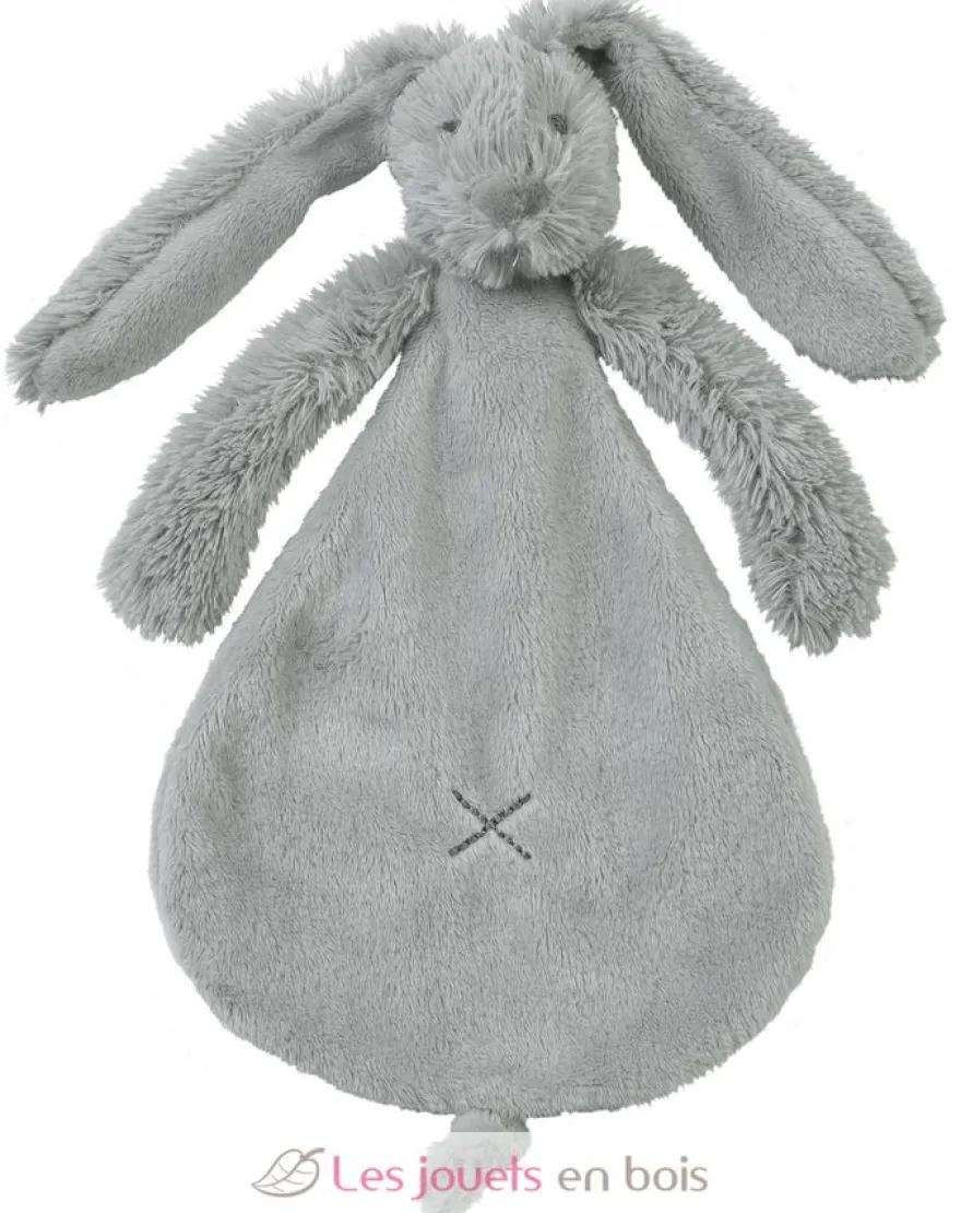 Doudou Lapin Richie gris clair 25 cm - Happy Horse