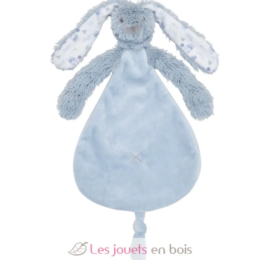 Doudou Lapin Richie Liberty bleu 25 cm - Happy Horse