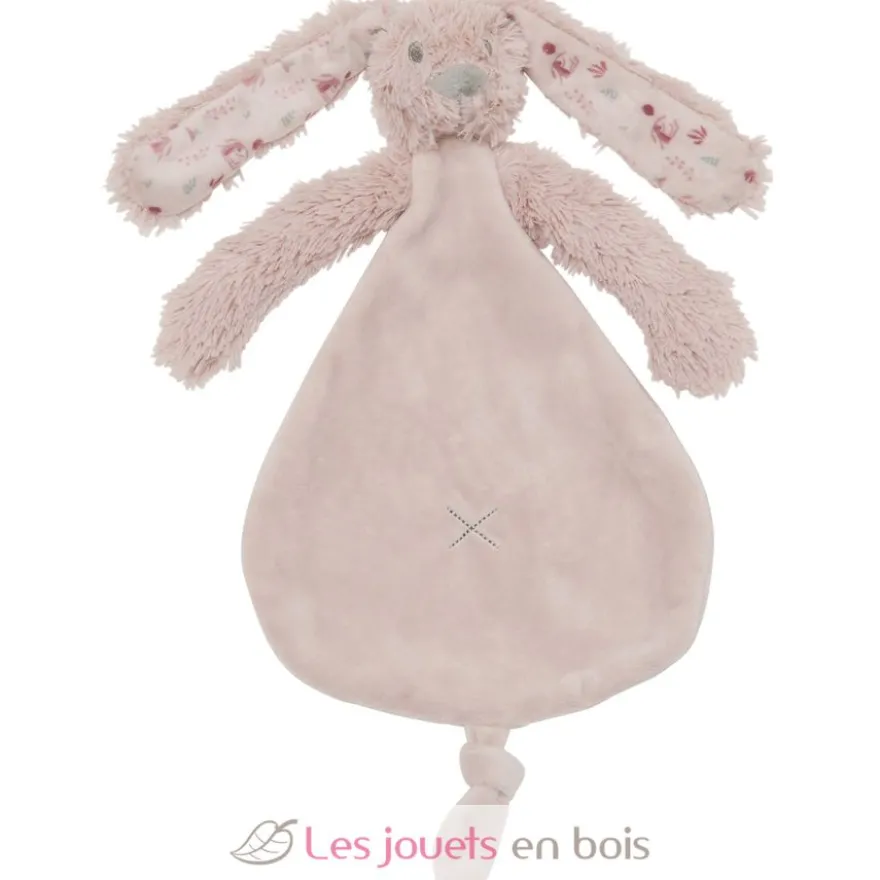 Doudou Lapin Richie Liberty rose 25 cm - Happy Horse