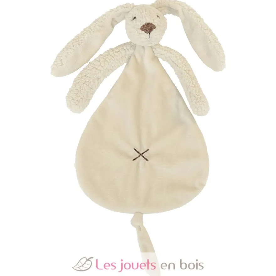 Doudou Lapin Richie recyclé beige 25 cm - Happy Horse
