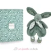 Doudou lapin vert sauge 29 cm - Doudou et Compagnie