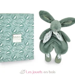 Doudou lapin vert sauge 29 cm - Doudou et Compagnie