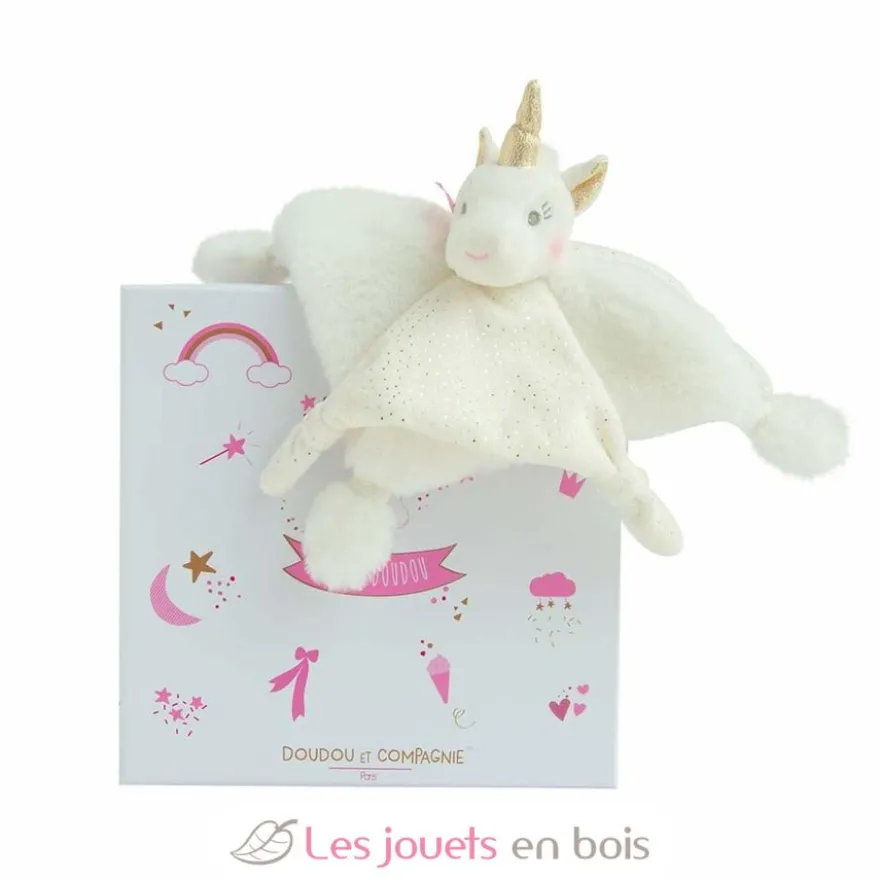 Doudou Lucie la licorne or - Doudou et Compagnie