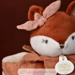 Doudou marionnette renard Mina rose - Doudou et Compagnie