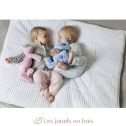Doudou peluche lapin bleu 26 cm bleu - Happy Horse