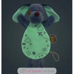 Doudou phosphorescent Jules le chien bleu - Lilliputiens