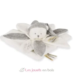 Doudou plat pétales Ours Gris 25 cm - Doudou et Compagnie