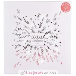 Doudou plat pétales Ours Rose 25 cm - Doudou et Compagnie