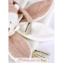 Doudou plat pétales Ours Rose 25 cm - Doudou et Compagnie