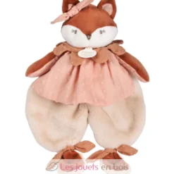 Doudou plat Renard Mina rose 29 cm - Doudou et Compagnie