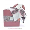 Doudou pétale lapin rose Boh'aime 27 cm - Doudou et Compagnie