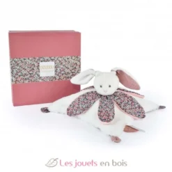 Doudou pétale lapin rose Boh'aime 27 cm - Doudou et Compagnie