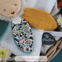 Doudou pétale lion blanc Boh'aime 27 cm - Doudou et Compagnie
