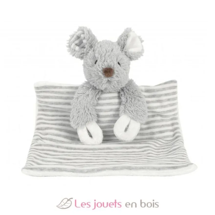 Doudou Souris Missy pliable 16 cm grise - Happy Horse
